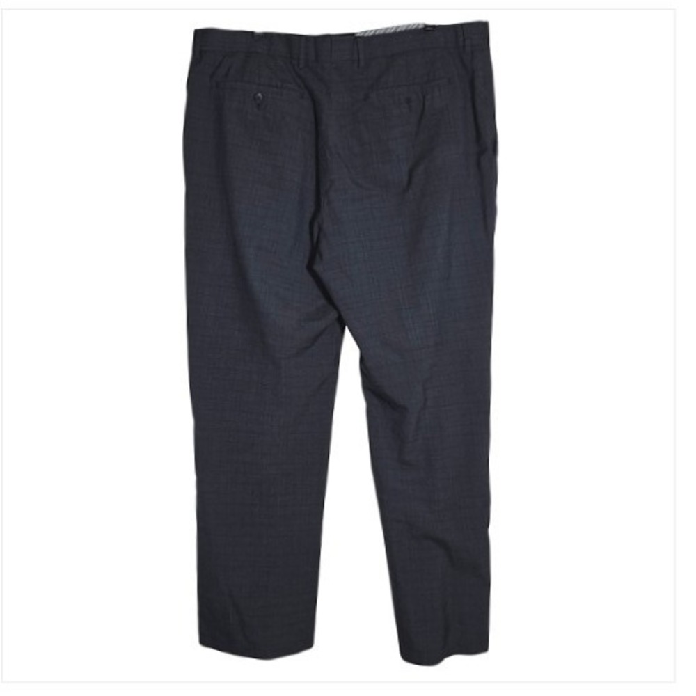 Banana Republic Tailored Fit Dress Pants Men's 38x31 Gray Blue Plaid Slacks Good - Picture 6 of 10